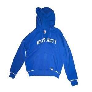 Nike Team Kentucky Wildcats Zip Up Hoodie Royal Blue Womens Large Collegiate